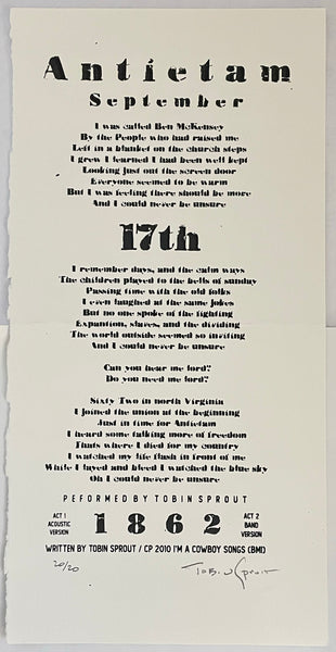 Antietam (Single 45) Silkscreen Cover