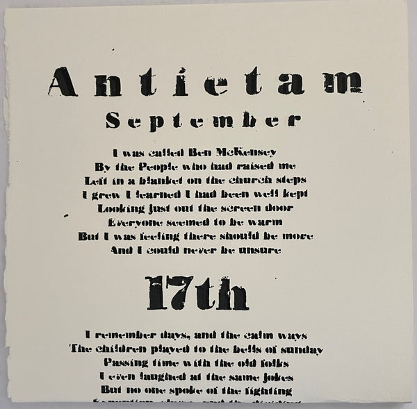 Antietam (Single 45) Silkscreen Cover