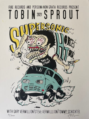 ON SALE!! SUPERSONIC HORSES TOUR POSTER / Limited edition of 200